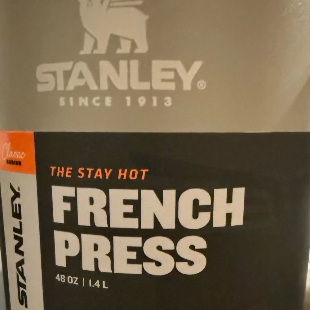 STANLEY Classic Stay-Hot French Press Coffee Maker 48 oz Ash Gray New - Picture 4 of 4